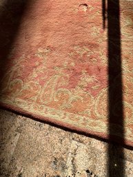 5' X 8' Woolmark Handcrafted Wool Rug, Peach And Beige Colors, Soft Palate