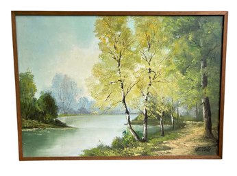 Spring, Signed Painting By P. Coles Belgian Painter