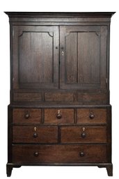 19th Century Georgian Oak Housekeepers Cupboard