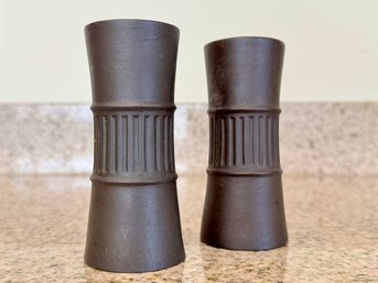 Pair Of Dansk 'Flamestone' Salt & Pepper Shakers - Made In Denmark - Jens Quistgaard Design