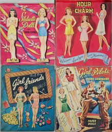1940's Era Group Of 4 Paper Dolls Books