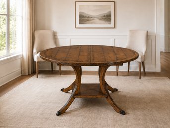 Guy Chaddock The Melrose Collection Country English Regency Round Top Dining Table With Extension Leaf