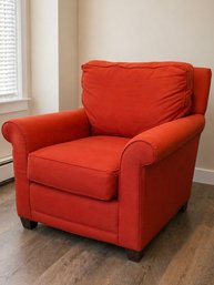 Lillian August Upholstered Club Chair In Bright Poppy Fabric