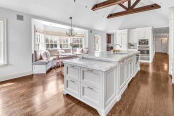 WOW - A  2 Inch  Calacatta Marble Top - Custom Kitchen Island - Dual Height