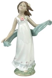 Retired Lladro 'Soft Breeze' Porcelain Figurine, Made In Spain In The Original Box
