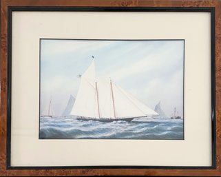 (3) Sailing Offset Prints Framed