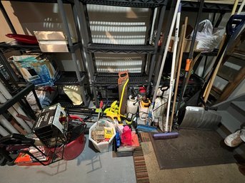 Tools, Chargers, Shovels, Generous Garage Lot