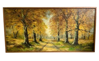 Fall, Signed Painting By P. Coles Belgian Painter