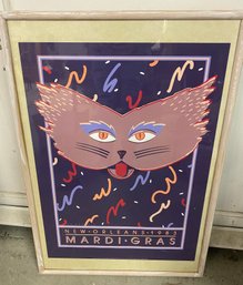 Framed Mardi Gras Lithograph