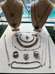 Multi Colored Stones, Set In Sterling, Peridot, Sapphire, Ruby, Citrine, Amethyst