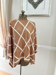 New, Ann Taylor Pullover Lattice Diamond Poncho