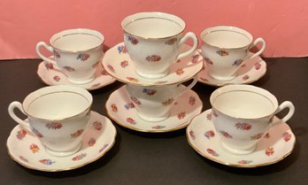 Colclough Bone China, Demi Tasse Cups & Saucers