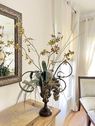 Faux Orchid Plant Design In Planter