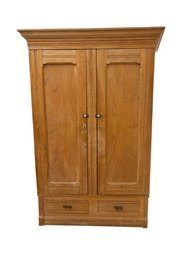 Antique Wooden Knockdown Armoire Made Without The Use Of Nails, Comes Apart Easily For Transport