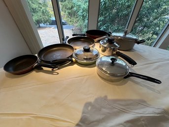 Black Non Stick Fry Pans, Stock Pot, Covered Sauce Pot, Glass Covers