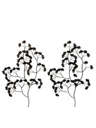 Pair Of Decorative Ginko Leaf Metal Wall Art