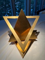 Simon Avissar Brass Rotating Triangles, 2nd Of 2 In This Sale