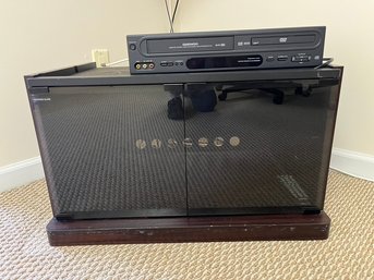 Daewood DVD Player & Sony T.V Stand With Tempered Glass Doors