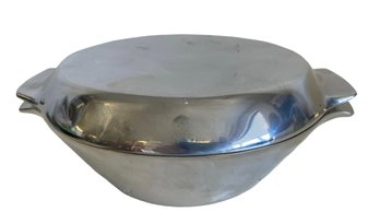 Vintage Nambe Polished Pewter Oven To Table Casserole