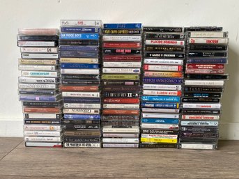 Large Lot Of Cassette Tapes Including Elvis, Celine Dion, And Elton John