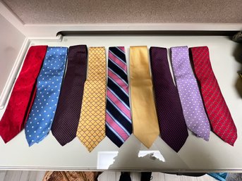 Brooks Brothers Neck Ties, Nine Of Them, For The Variety Of Color And Design!