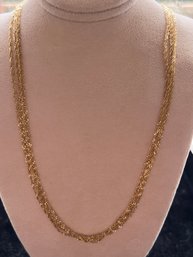 14 Kt YG 7 Strand Rope Chain, Hangs Lovely, With Or Without A Pendant, Weighs 3.5dwt
