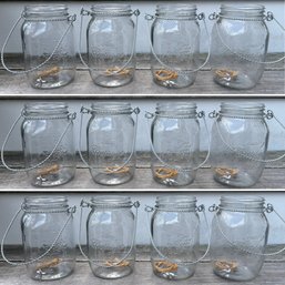 Sixteen Hanging Mason Jars