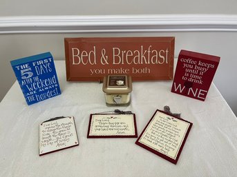 6 Signs & Scented Candle