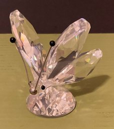 Swarovski Crystal Butterfly, Black Eyes