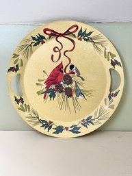 Vintage Lenox Wintergreens Collection Metal Tray