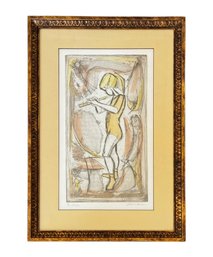 Listed Artist Irving Amen, American (1918 - 2011), Signed Original Colored Etching, Aria 48/90
