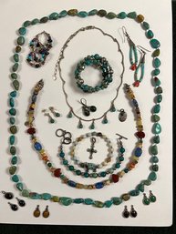 Agate, Stone, Turquoise, Sterling Silver