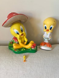 Tweety Bird, Ceramic, Resin, And Ornament