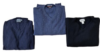 Trio Of Men's High Quality Winter Sweater - Cashmere &  Silk Cotton Blend