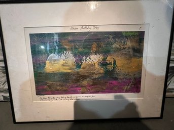 Litho Signed To Gary For Happy Birthday