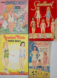 1940's Era Group Of 4 Paper Dolls Books