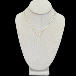(A170) Mexican Sterling Silver V Formed Necklace