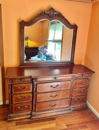 Wooden Dresser With Mirror
