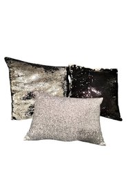 Metallic Beaded Accent Pillows,