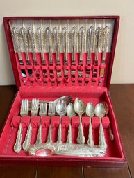 1881 Rogers Silver Plated Flatware Serving For 12