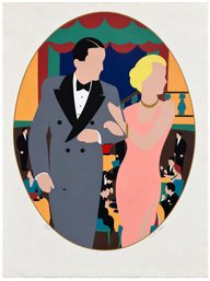 GIANCARLO IMPIGLIA (Italian/American, B. 1940) The Grand Party (or Cafe Society / Night Out Series)