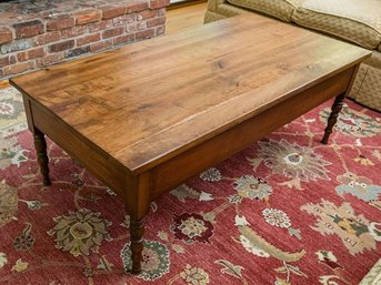 Beautiful Custom Made Farmhouse Coffee Table With Walnut Finish