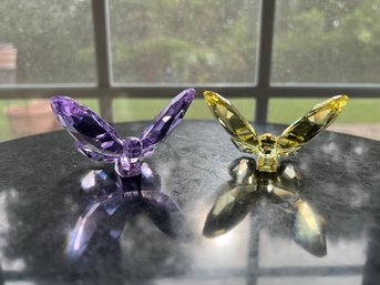 Swarovski Crystal Violet And Aurora Butterflies!