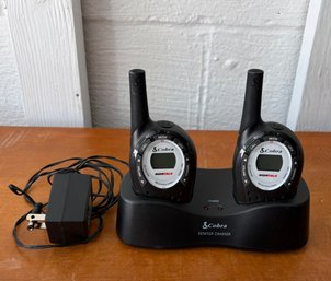 Pair Of Cobra Walkie Talkies & Charging Station