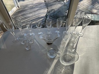 Misc Stemware W/ Strawberry  Dish,