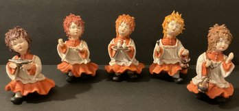 Vintage Capodimonte Rare Choir Girl Figurines 5
