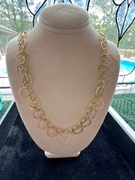 FUN, FUN, FUN, Circles, And Shiny, 14 Kt YG 18 Inch, Weighs 2.8 Dwt