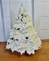 Atlantic Mold Ornate Ceramic Christmas Tree With Cutouts For Inserting Lights