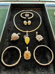 Sterling With Amethyst, Peridot, Agate, Weighs 109 Dwt