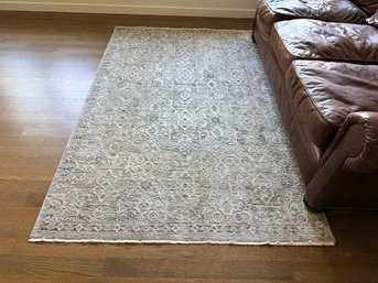 Ralph Lauren Textured Area Rug In Grey Lauren Clover Pattern